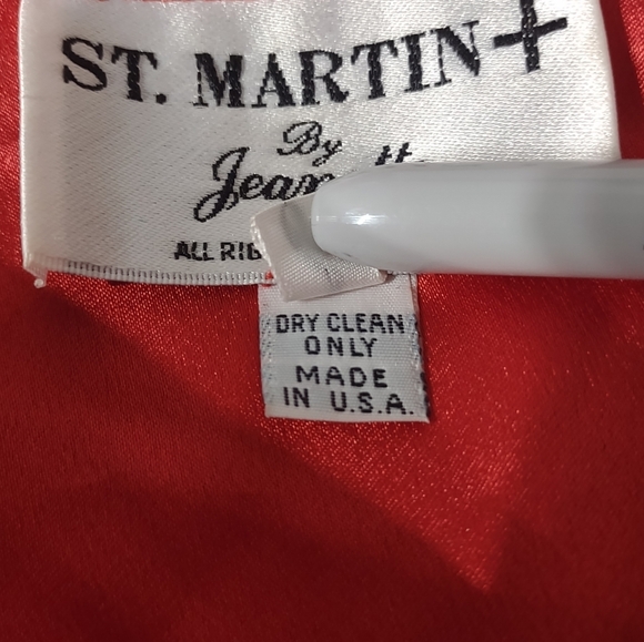 ❤️Sold❤️Vintage Jeanette Kastenberg St Martin Sequin Red Cocktail Party Dress - Picture 13 of 16